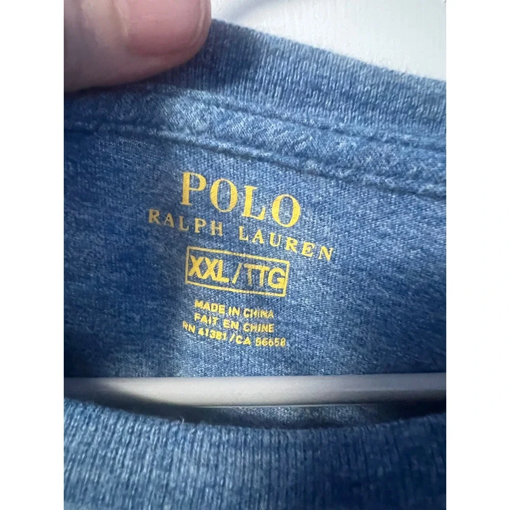 Polo Ralph Lauren Long Sleeve T-Shirt‎ Mens XXL Blue Heather